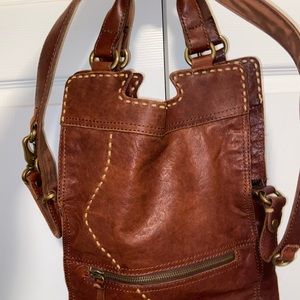 Lucky Brand Satchel bag. Worn in with love. Ages great. 100% leather.